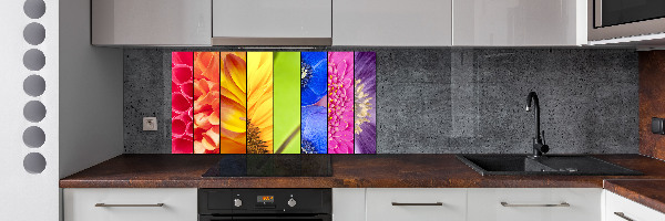 Panel para cocina flores de colores
