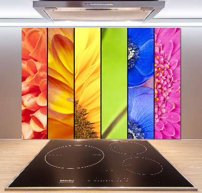 Panel para cocina flores de colores