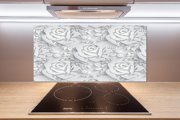 Panel antisalpicaduras Patrón de rosas