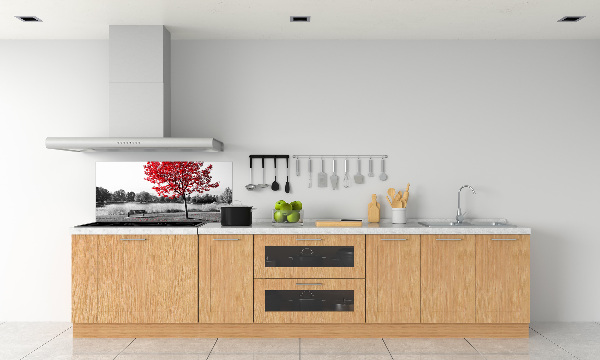 Panel antisalpicaduras Árbol rojo