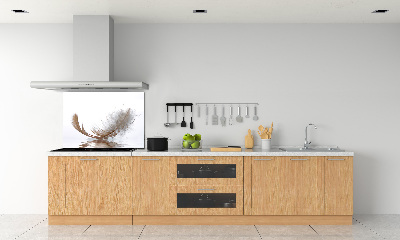 Panel de pared de cocina Una pluma en el agua