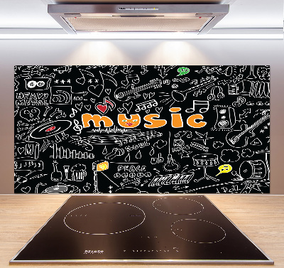 Panel para cocina Símbolos musicales