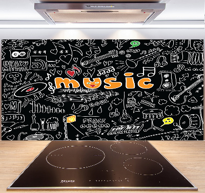 Panel para cocina Símbolos musicales