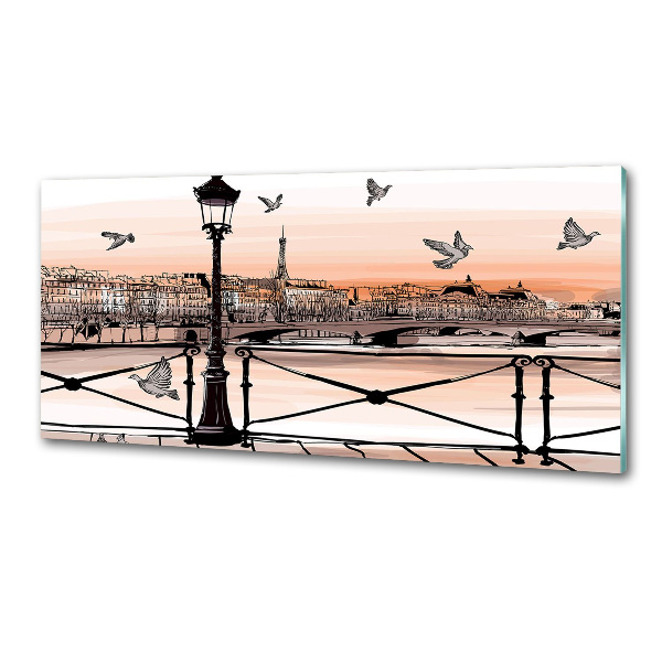 Panel antisalpicaduras Crepúsculo en París