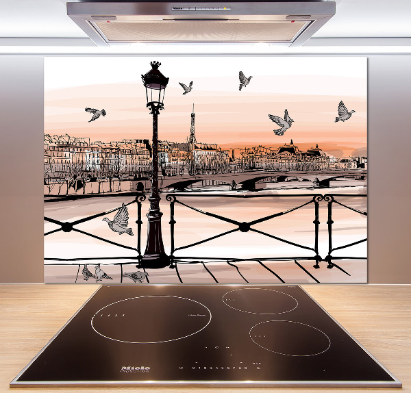 Panel antisalpicaduras Crepúsculo en París