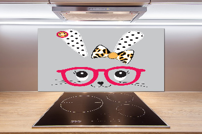 Panel para cocina Conejo con gafas
