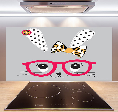 Panel para cocina Conejo con gafas