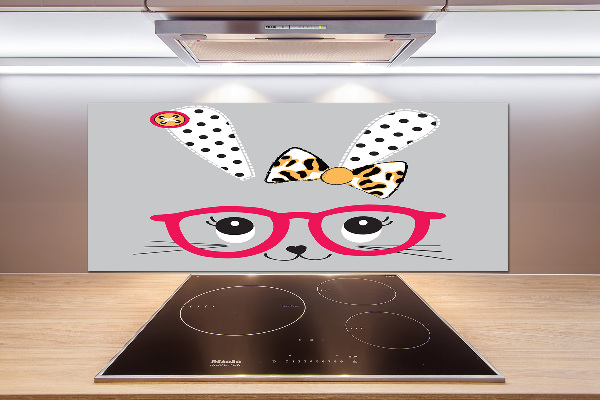 Panel para cocina Conejo con gafas