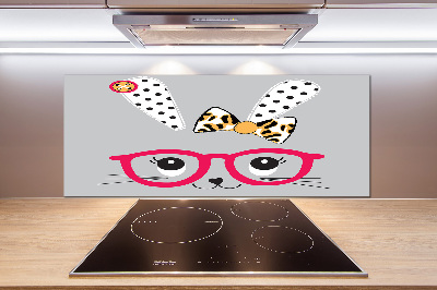Panel para cocina Conejo con gafas