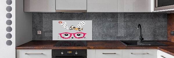 Panel para cocina Conejo con gafas