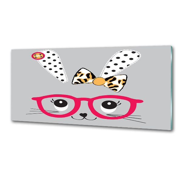 Panel para cocina Conejo con gafas