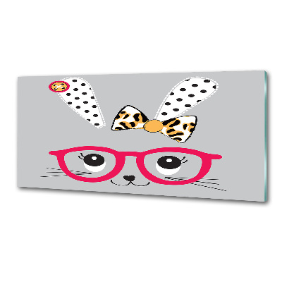 Panel para cocina Conejo con gafas