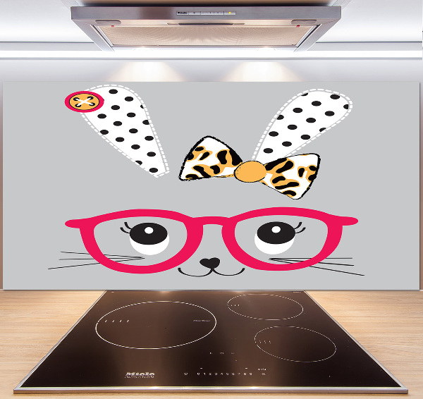 Panel para cocina Conejo con gafas