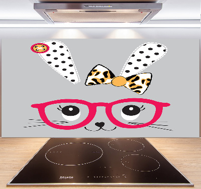 Panel para cocina Conejo con gafas