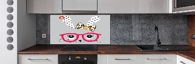 Panel para cocina Conejo con gafas