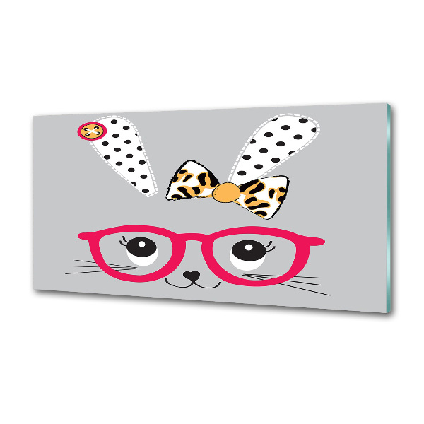 Panel para cocina Conejo con gafas