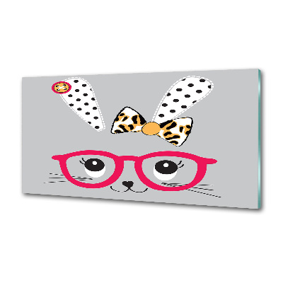 Panel para cocina Conejo con gafas