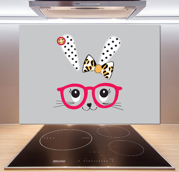Panel para cocina Conejo con gafas