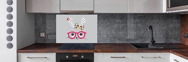 Panel para cocina Conejo con gafas