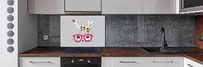 Panel para cocina Conejo con gafas