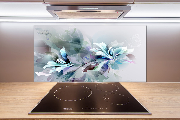 Salpicadero de cocina flores abstractas