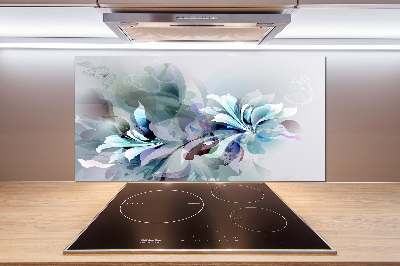 Salpicadero de cocina flores abstractas