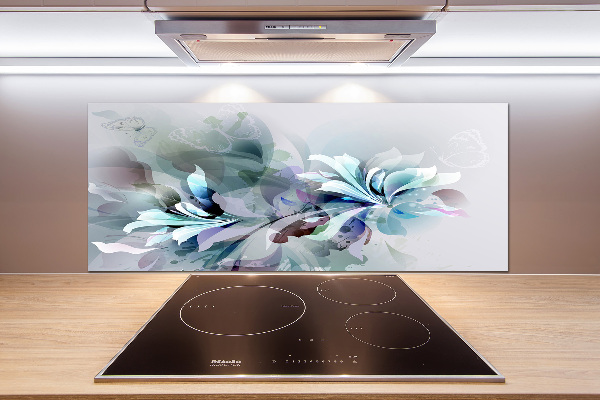 Salpicadero de cocina flores abstractas