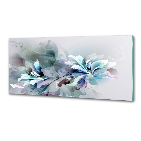 Salpicadero de cocina flores abstractas