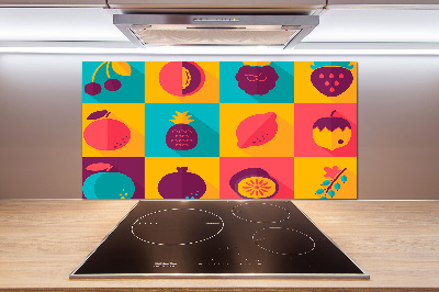 Panel para cocina Iconos de frutas