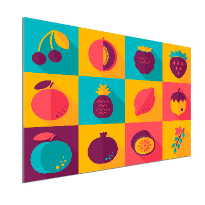Panel para cocina Iconos de frutas