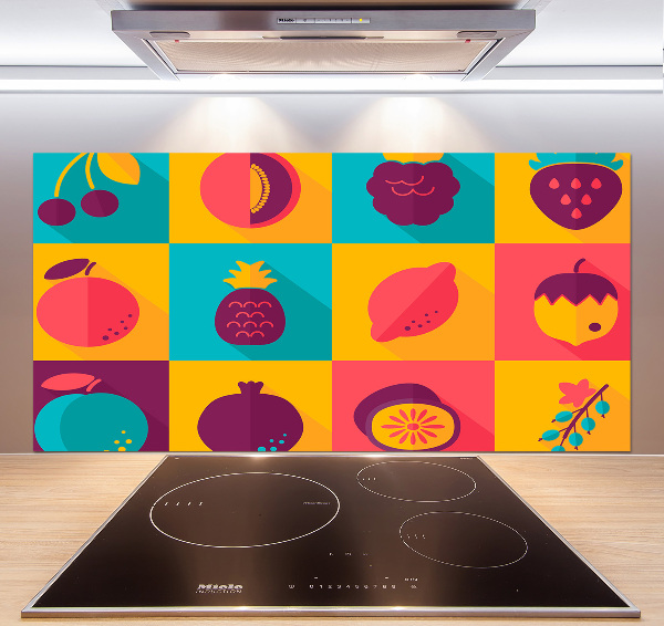 Panel para cocina Iconos de frutas