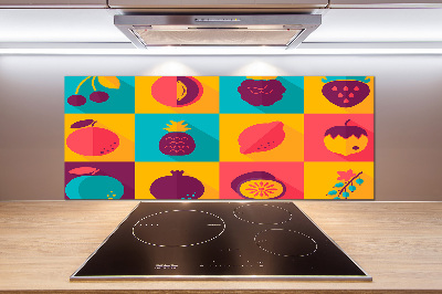 Panel para cocina Iconos de frutas