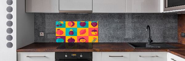Panel para cocina Iconos de frutas