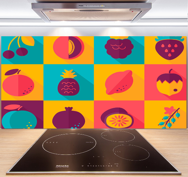 Panel para cocina Iconos de frutas