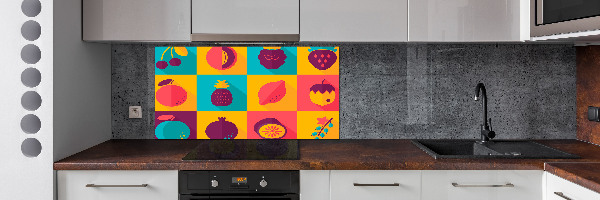 Panel para cocina Iconos de frutas
