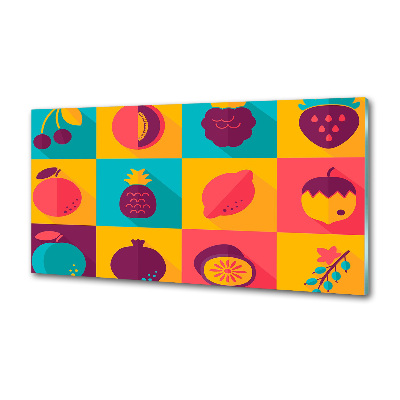 Panel para cocina Iconos de frutas