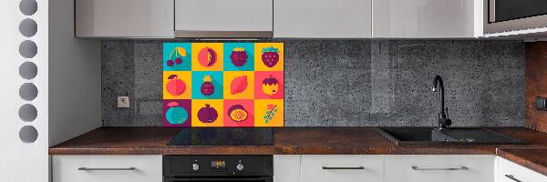 Panel para cocina Iconos de frutas