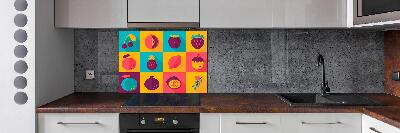 Panel para cocina Iconos de frutas