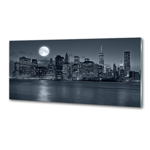 Panel antisalpicaduras Nueva York de noche