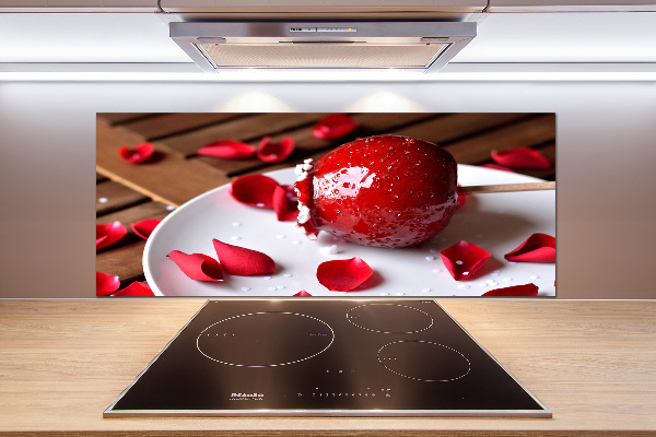 Panel de pared de cocina Manzana en un palito