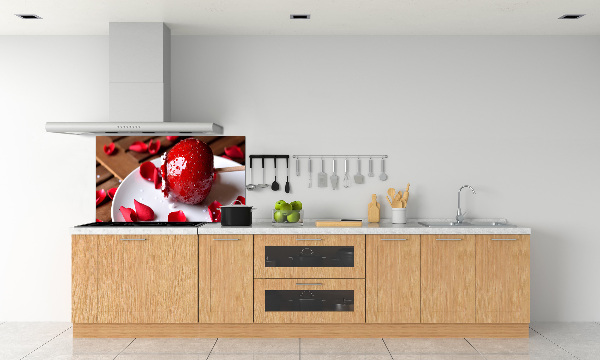 Panel de pared de cocina Manzana en un palito