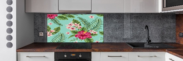 Panel de pared de cocina flores hawaianas