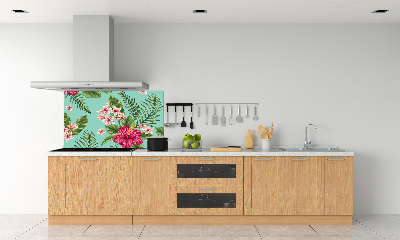 Panel de pared de cocina flores hawaianas