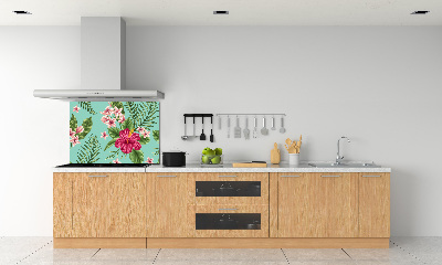Panel de pared de cocina flores hawaianas