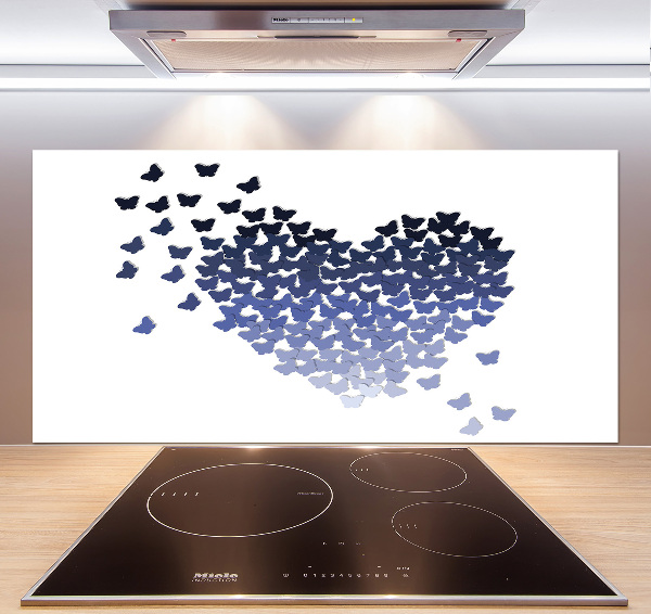 Salpicadero para cocina Corazón de mariposas