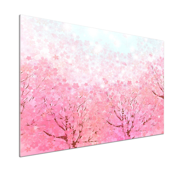 Panel de pared de cocina flores de cerezo