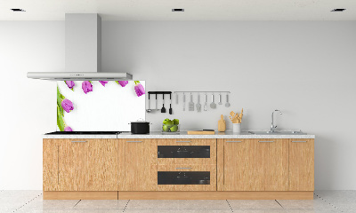 Salpicadero de cocina tulipanes morados