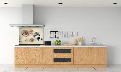 Panel para cocina Dos gatos y un perro