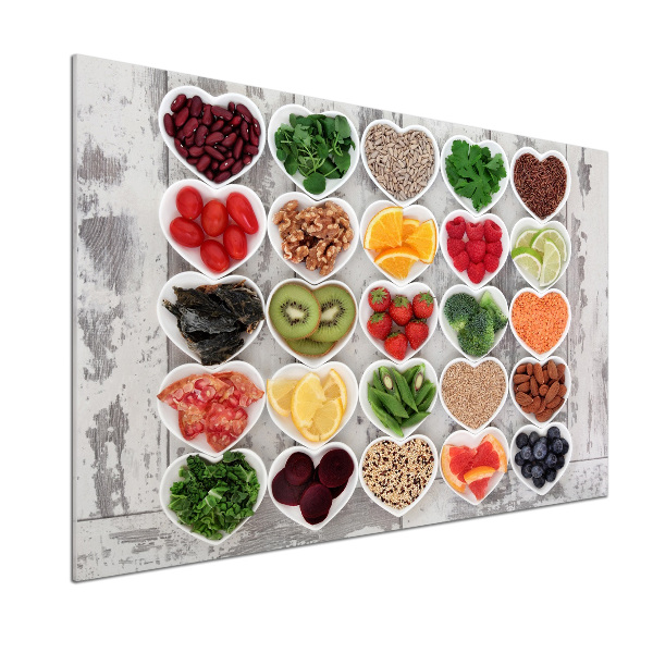 Panel antisalpicaduras Comida saludable