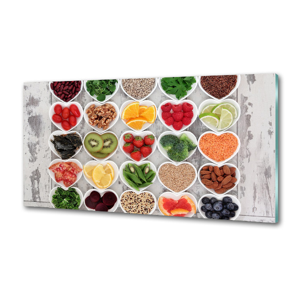 Panel antisalpicaduras Comida saludable